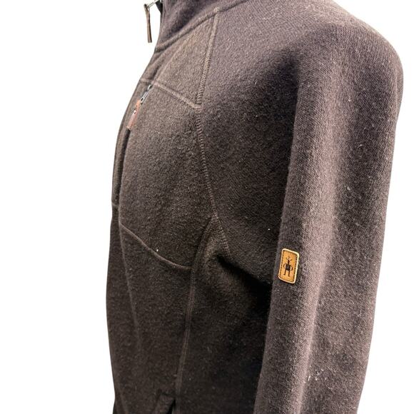 Smartwool Fleece Jacket Size S Brown Wool Blend Full Zip Outdoor Athletic Wear - Picture 4 of 7